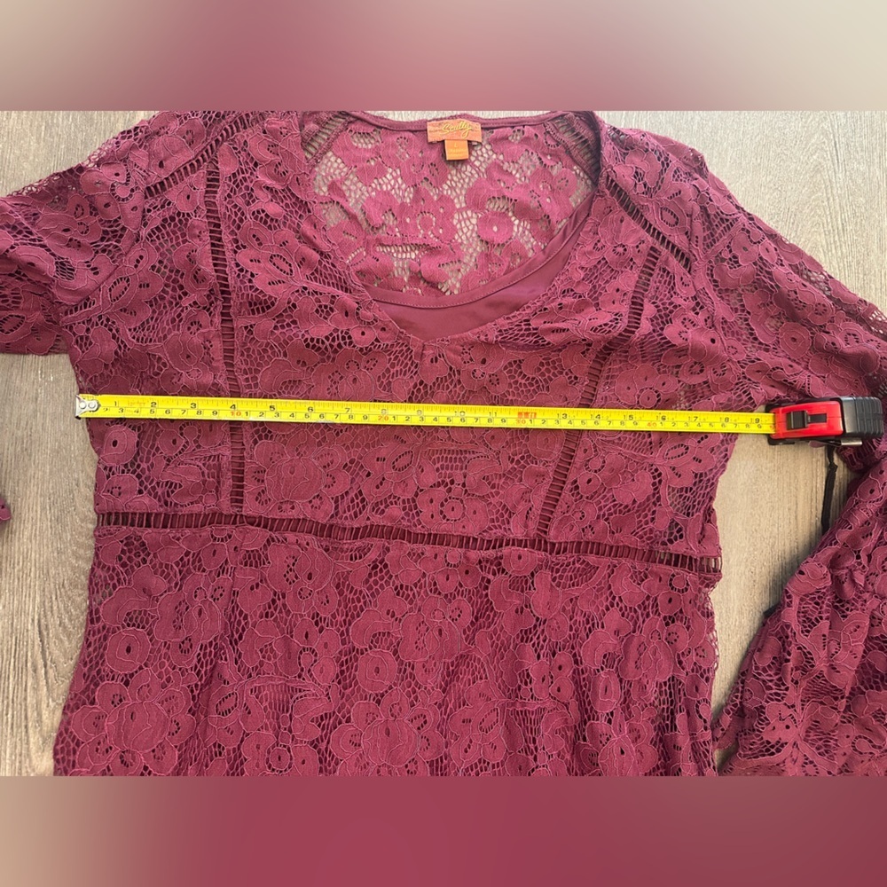 NWOT SCULLY LACE LONG BELL SLEEVE DRESS - Size Large SKU:151 - Picture 7 of 11